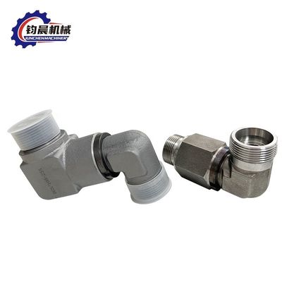 Cabeça hexagonal de aço carbono 90 graus Cotovelo Flange Conexão de pressão Filamento de tubulação