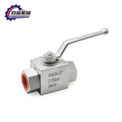Valva de esferas hidráulica manual de aço carbono de alta pressão KHB3K-G1" 315bar