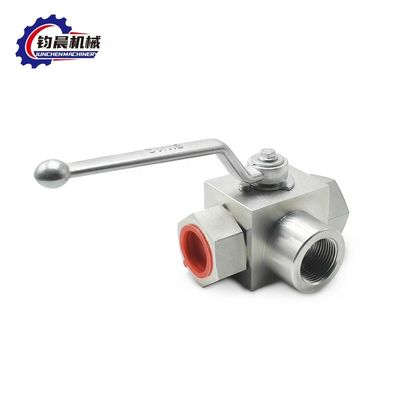 Valva de esferas hidráulica manual de aço carbono de alta pressão KHB3K-G1" 315bar