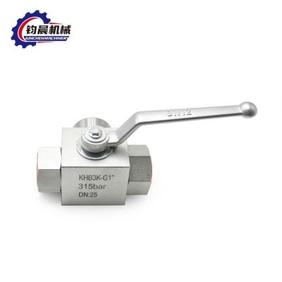 Valva de esferas hidráulica manual de aço carbono de alta pressão KHB3K-G1" 315bar
